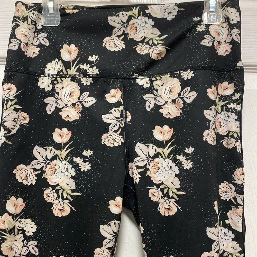 FP Movement by Free People Black Floral High-Waist Leggings - Picture 3 of 15